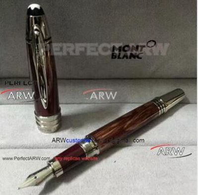 Perfect Replica New Style Montblanc John F. Kennedy  Collection Silver Clip Fountain